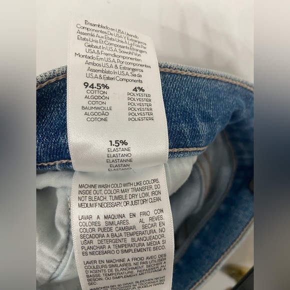 NWT MOTHER The Insider Step Fray Promises to Keep Blue Size 30 - Picture 7 of 9